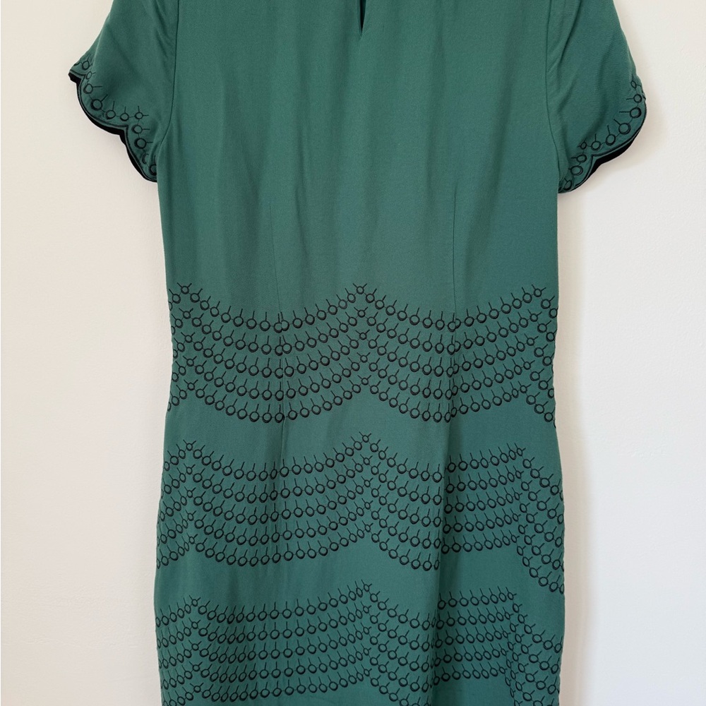 Boden Emerald Green Embroidered Short Sleeve Mini Dress - Picture 5 of 5